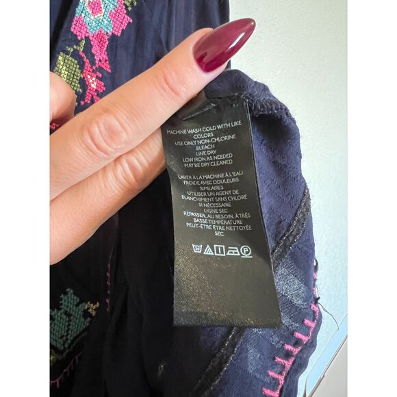 Anthropologie Embroidered Surplice Boho Tunic Top - Small - Picture 9 of 10